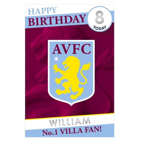 Personalisable Aston Villa Birthday Card with Stickers £2.69